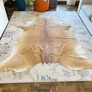 World market Cowhide Genuine Rug dark brown 3.38 m2